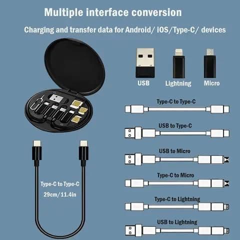 All-in-One Multi-Function Cable Kit – Portable Travel Cable Organizer