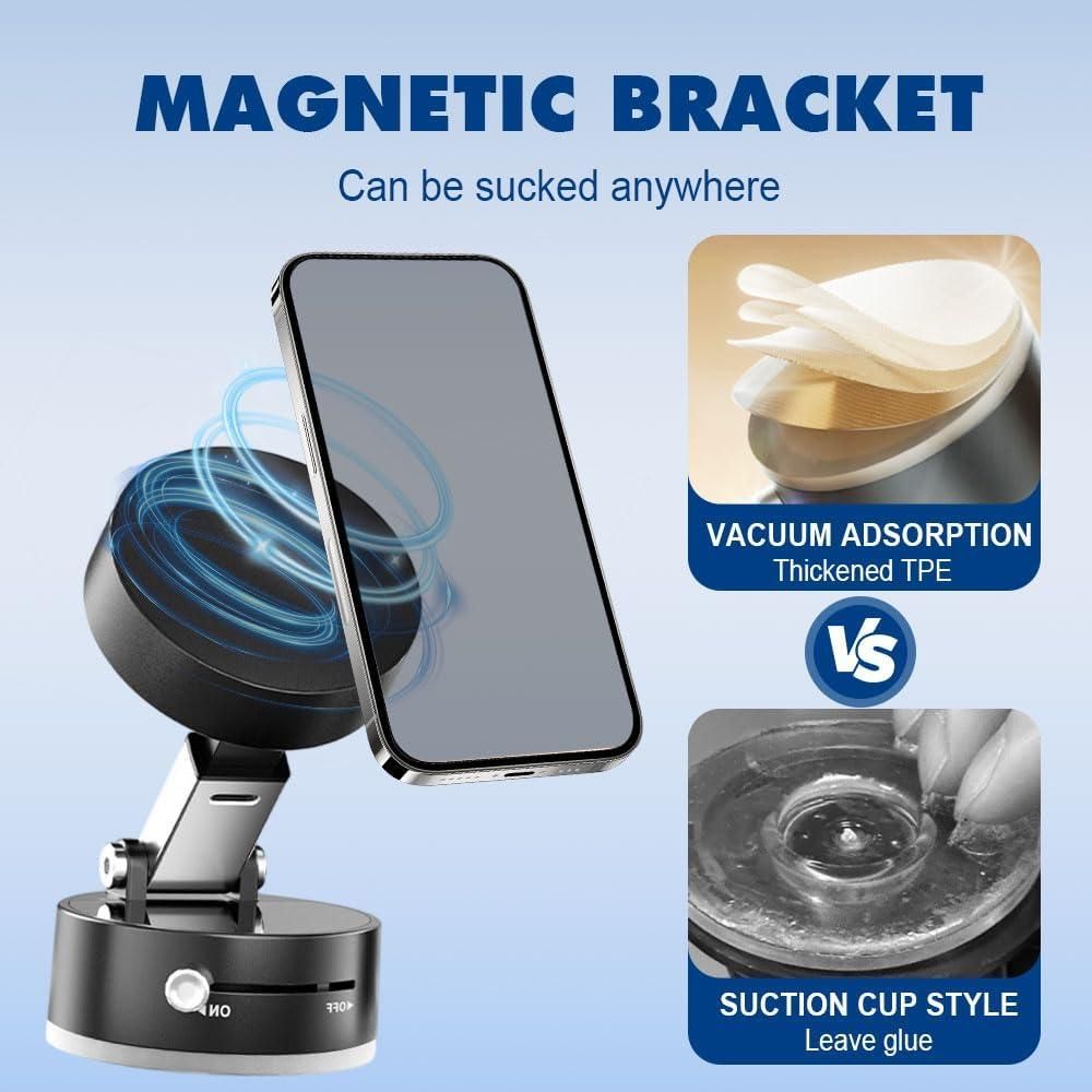 Vacuum Magnetic Suction Phone Holder – Pack of 1