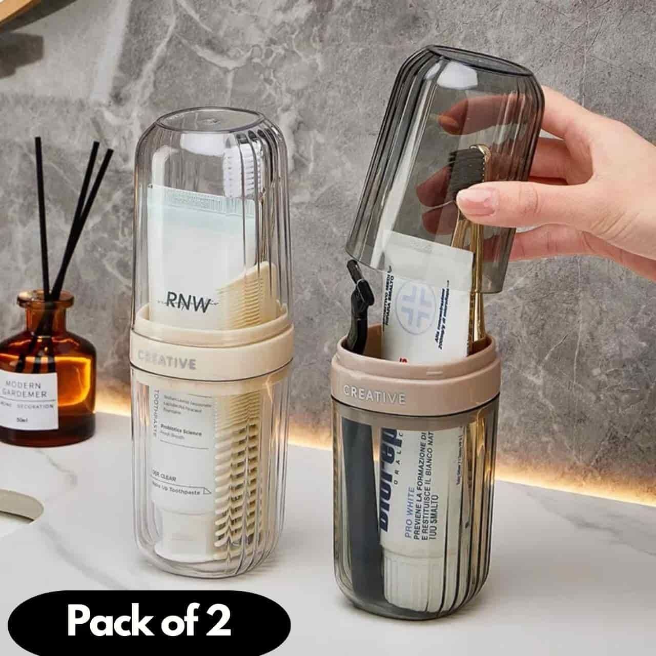 Portable Toothbrush Storage Box – Pack of 2
