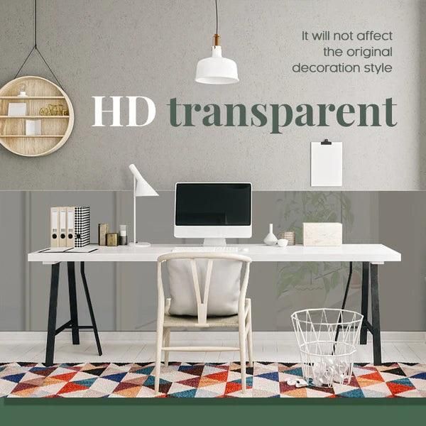 Transparent Wall Protection Film (Pack of 2) – Self-Adhesive Electrostatic PP Sheet, Anti-Dirt & Waterproof (40x100 cm)