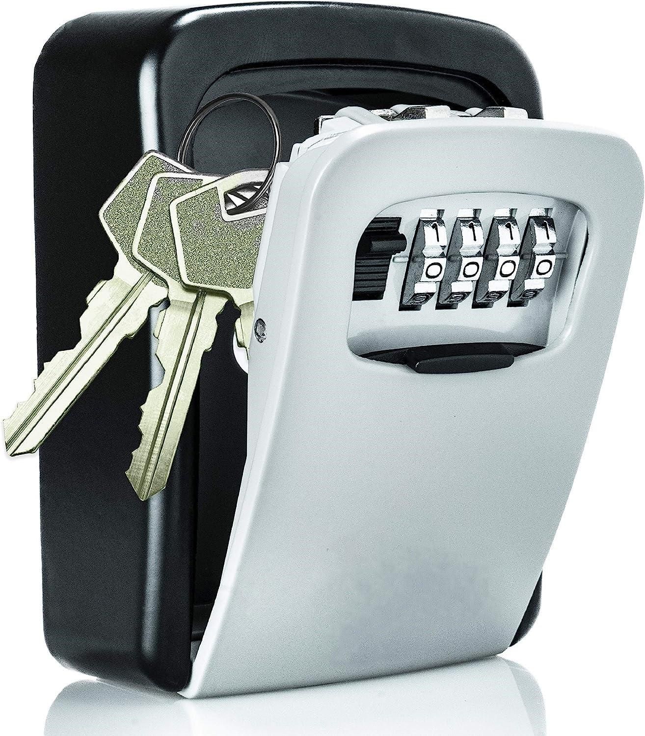 Security Key Lock Box – 4 Digit Outdoor Wall Mount Key Safe