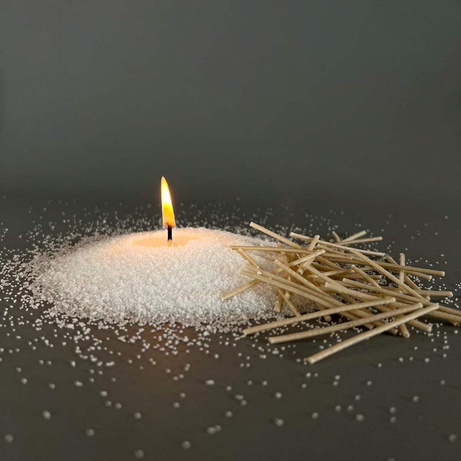 Pearl Soy Wax for Candle Making (200g) with 50 Cotton Wicks | DIY Candle Wax Beads for Home, Aromatherapy, Decorative & Scented Candles | Random Color Soy Wax Pellets