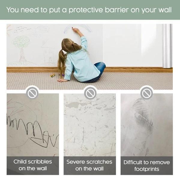 Transparent Wall Protection Film (Pack of 2) – Self-Adhesive Electrostatic PP Sheet, Anti-Dirt & Waterproof (40x100 cm)